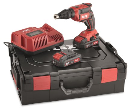 Flex DW45 18.0-EC Set Gipsskruemaskine med batteri og oplader, Maskiner