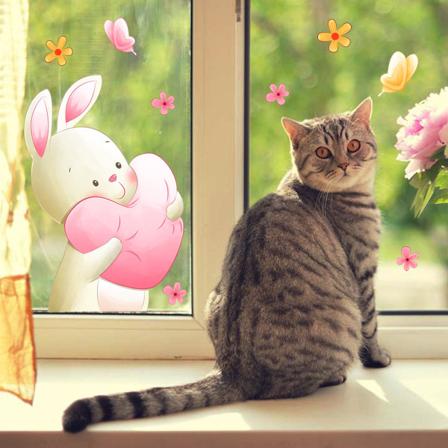 Vindueklistermærker - 1 Fantastisk Dekorativ Elektrostatisk Klistermærke med