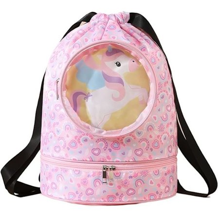 Urheilukassi kiristysnyörillä uinti kuntosali fitness lapset tyttö poika vedenpitävä kassi uima-allas ranta piknik loma sininen otopusse