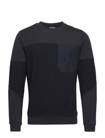 Moore Sweat Combi Crew T-shirts Long-sleeved Navy Mos Mosh Gallery