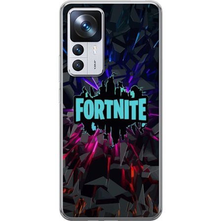 Kompatibel Mobilcover til Xiaomi Xiaomi 12T Spilinspireret abstrakt logo design med eksplosive former, neonlys og dynamisk energi til moderne spilleru