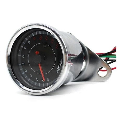 DC 12V Motorcykeltachometer med Blå LED-Bakgrundsbelysning 1000RPM