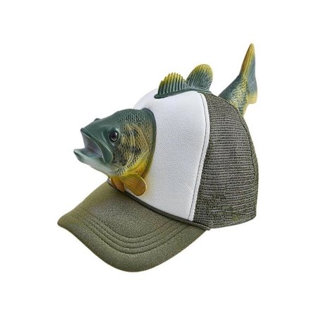 Nyhet Fisk Baseball Caps Kreativt Feriehodeplagg Dyreformet Caps Gave til Fiskeentusiaster-Blå