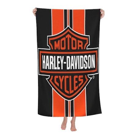 Harley Davidson-3 Badhandduk Unisex Handdukar Modehandduk Superfin Fiber Strandhanddukar-DW672{f163}