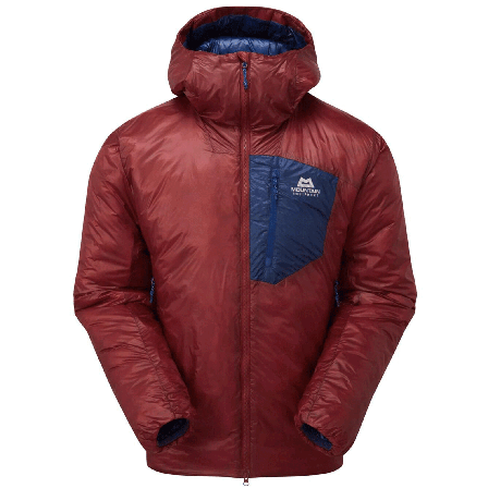 Mountain Equipment Oreus Hooded Mens Merlot/Admiral Blue