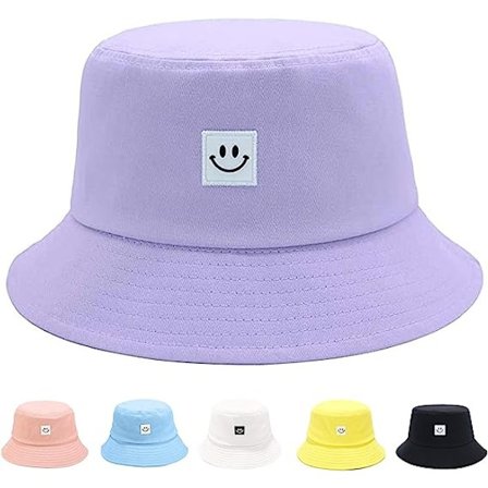 Børne Solhat Smil Ansigt Spand Hat til Piger Drenge Sommer Solbeskyttelse Bomuld U