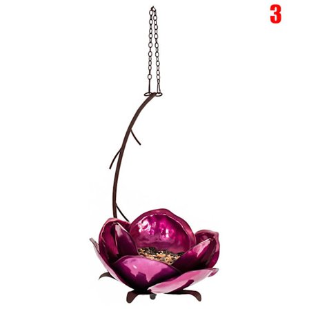 Flower Design Birds Feeder Metal Innovativ matare för att mata fåglar med vatten