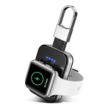Bärbar trådlös laddare för Apple Watch, extern power med nyckelring, watch för företag, resor, Black-liuyue