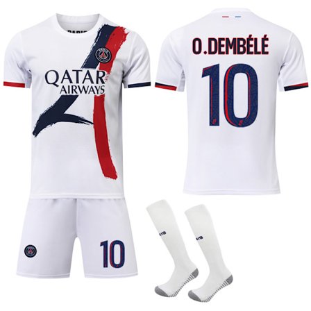 2024-2025 Paris Saint-Germain Bortatröja Barn Vuxen Fotbollströja Nr.10 O.Dembélé