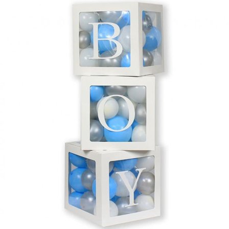 Ballongboxar Boy 35 cm - Baby Shower Dekoration - Kalaslagret.se