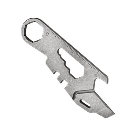 Multifunktionel nøglering med oplukker til camping, vandring og multiværktøj i legering