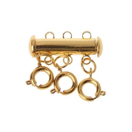 Koruliittimet kerroksittainen kaulakorun lukko Magneettinen putki pinottavia kaulakoruja varten Gold 3
