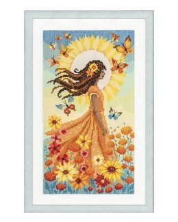 Stickpackung Bild Mädchen & die Sonne - Vervaco