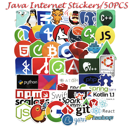 Programmer klistremerker programmeringsspråk programvare logo datamaskin bærbar PC personlige klistremerker bagasje klistremerke