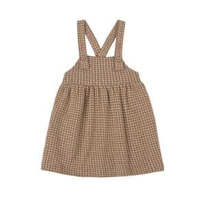 1+ in the family Checked Pinafore Dress Caramel 18 Months - Dresses - 18 months - Beige