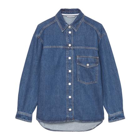 Marc O'Polo Denim shirt in an overshirt style Blå, Dame Skjorter