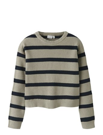 name it Nkfvnilla Ls Sh Knit - Beige - 122-128