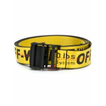 Off White, Belts Geel, Heren, Maat:ONE Size
