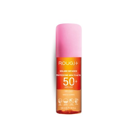 ROUGJ Solare Bifasico SPF50 Anti-age 100ml - Olio solare corpo alta prot.