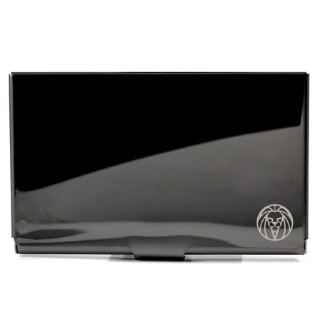 Czarne stalowe etui na karty dla mężczyzn - Etui na karty