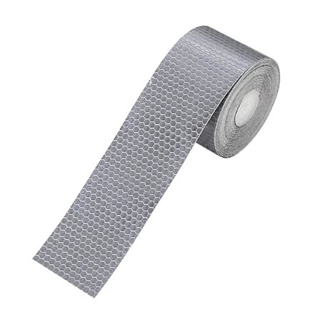 Reflekterende tape til bil og motorcykel - Hvid / Grå