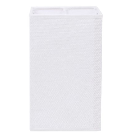 E27 fyrkantig tygskärm, chic lampskärm, kreativ lampskärm (20.00X12.00X12.00CM, vit)