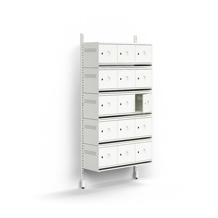 Schuhschrank ENTRY, Grundmodul, wandhängend, 1800 x 900 x 300 mm, weiß
