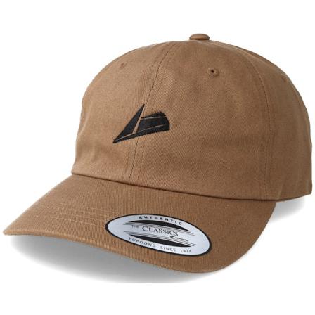 Sneakers Säädettävät Lippis Ruskea @ Hatstore | Lippis Black Logo Beige Dad Cap / Unconstructed Adjustable Sneakers