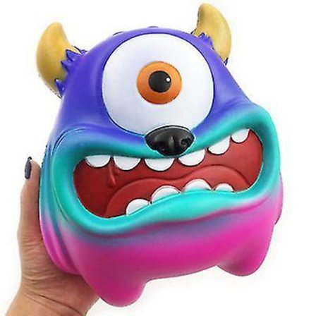 Sakte rebound overdimensjonert enøyd monster Squishy, anti-stress avslappingsleke for barn voksen