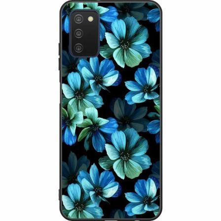 Samsung Galaxy A03s Svart Skal Blommor