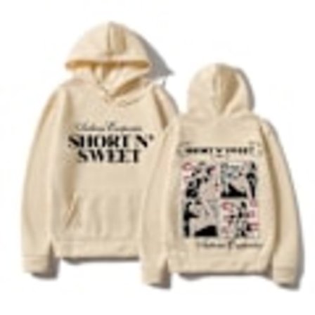 Sabrina And Carpenter Merch Hettegenser Trykket Genser Løs Pullover Casual Langermet Unisex Beige XS