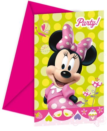 Minnie Mus Invitasjoner - 6 stk