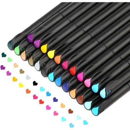 Journal Planner Pens Färgpennor Fineliner Pens, 0.4mm Fineliner C