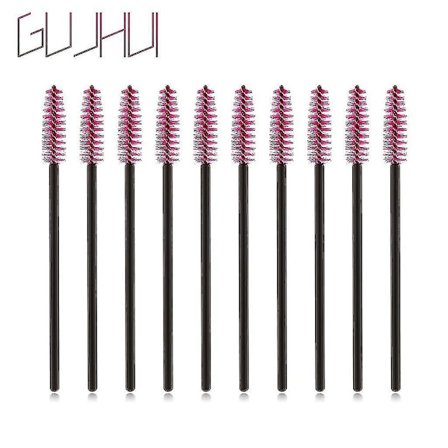 50pcs Crystal Disposable Eyelash Brush Make Up Gloss Wands Applicator Tool