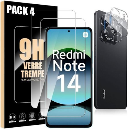 Skyddsglas - Xiaomi - Redmi Note 14 - 2 Härdat Glas - Rep-resistant - 9H