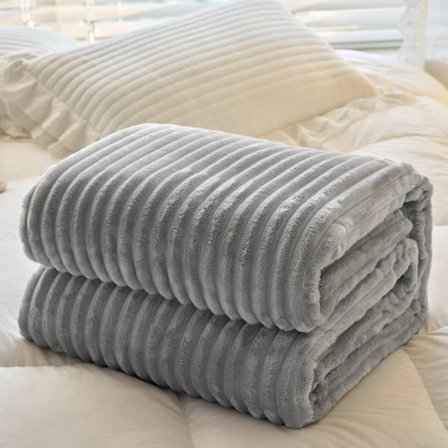 (100*150cm,Grå)Varmt pledd for lur, for sofa, soverom, 4