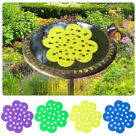 Set med 4 Flytande Bi-ö 15,5 cm Flytande Bi-drickstation Bi-koppar för Trädgårdsbin Insektsdrickare och Törstiga Fjärilsdrickstation för