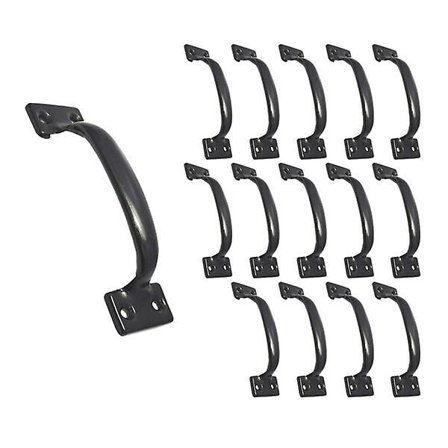15pcs Pulls Black Door Pull Handle Metal Kitchen Cabinets Furniture Wardrobe Handle In Black Door Hardware