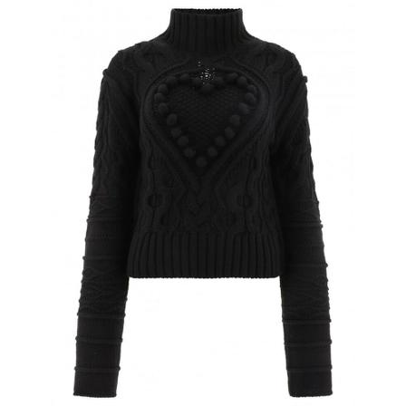 Sportmax, Turtlenecks Zwart, Dames, Maat:S