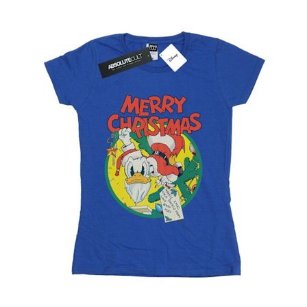 Disney Dam/Kvinnor Kalle Anka God Jul Bomull T-shirt