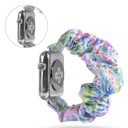 Apple Watch Series 5 44mm kangaskuvioinen kellonauha - Värikäs Pisara Kuvio Multicolor