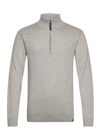 Inancona Knitwear Half Zip Pullover Grå INDICODE*Betinget Tilbud