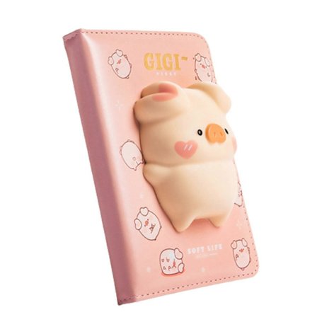 3D Söt Djur Squishy Dagbok Härlig Anteckningsbok Lätt Att Bära Skrivmaterial Julklapp För Studenter Barn