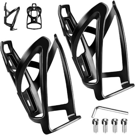 Vannflaskeholder - Ikke spesifisert - Pakke med to - Polykarbonat - Lettvekt - Svart