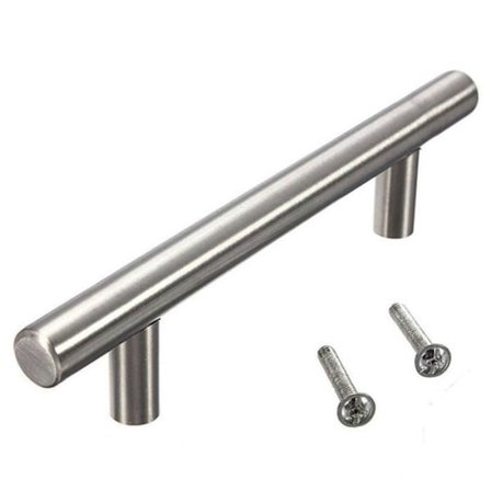 10 stk T-håndtak 10*96*150mm Knotter med skruer Skap Skuff Dør Rustfritt stål Kjøkkenskap