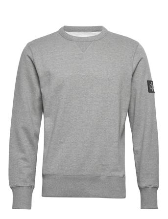 Monogram Sleeve Badge Cn Sweat-shirt Genser Grå Calvin Klein Jeans