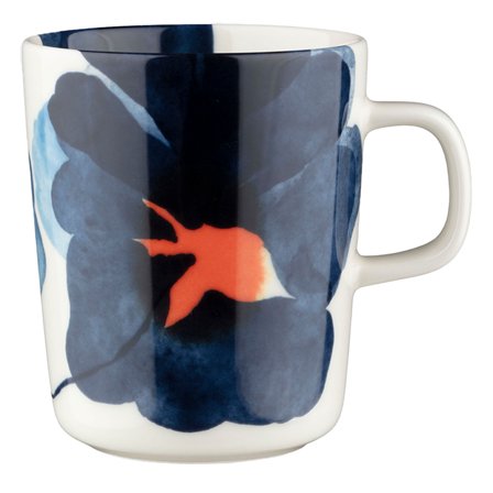 Marimekko Valssi kopp 2,5 dl, hvit/blå/oransje' - 'White / Blue / Orange