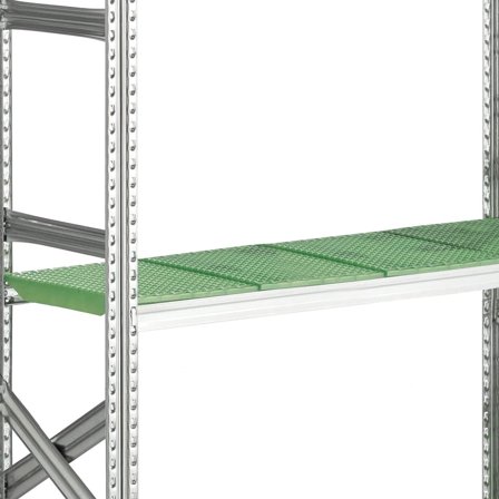 Hyllplan till hyllställ TRANSFORM, plast, 1200x400 mm, grön