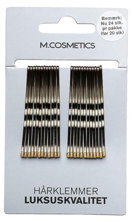 M.COSMETICS Hårklemmer Lux 24 stk. Brun, Hår, Hårpynt, Hårnåle