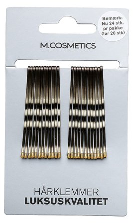 M.COSMETICS Hårklemmer Lux 24 stk. Brun, Hår, Hårpynt, Hårnåle